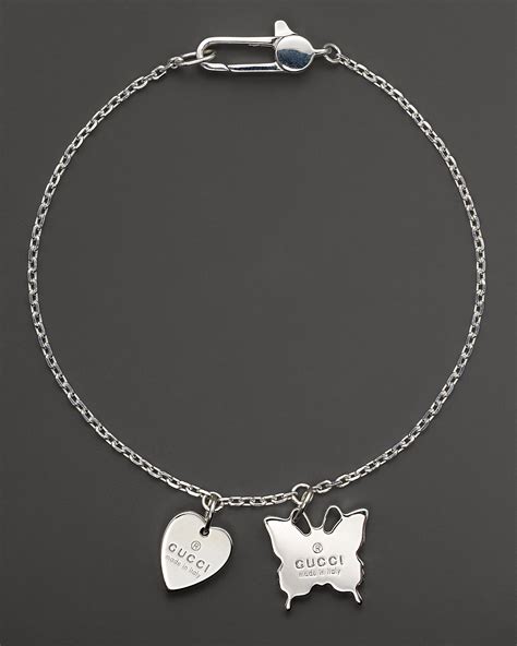 gucci heart and butterfly bracelet|gucci interlocking bracelet.